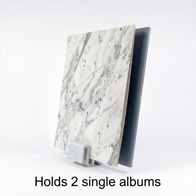 Marble Vinyl Record Stand – Modern 3D Printed Faux Stone Album Display