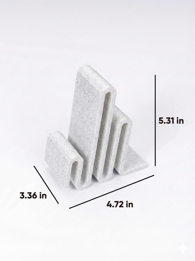 Marble Vinyl Record Stand – Modern 3D Printed Faux Stone Album Display