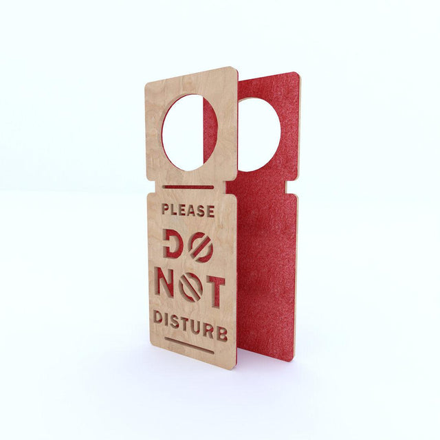 Personalized Wood and Felt Door Hanger - Do Not Disturb | Come In - Quetzal Studio