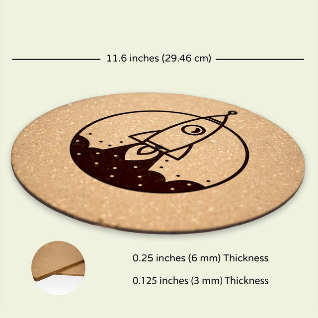 Rocket Turntable Slipmat - Audiophile-Grade Cork | Quetzal Studio - Quetzal Studio