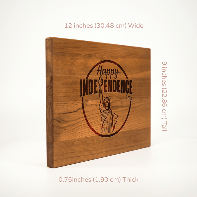 Personalized Cutting Board - Independence - Maple, Cherry or Walnut - Quetzal Studio