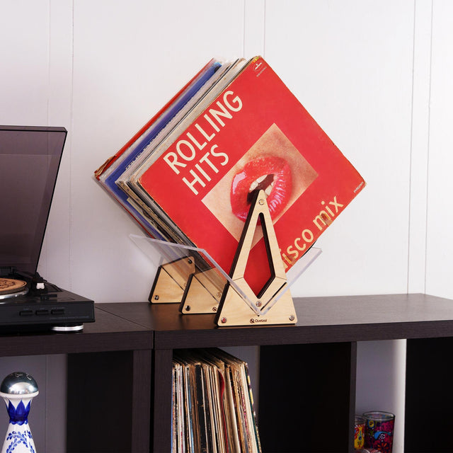 Vinyl Record Collection Display - Natural - Quetzal Studio