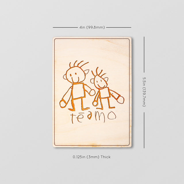 Wood Greeting Card - Design Your Own - Quetzal Studio