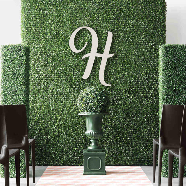 Single Initial Letter Decorative Wood Wall Sign - Quetzal Studio