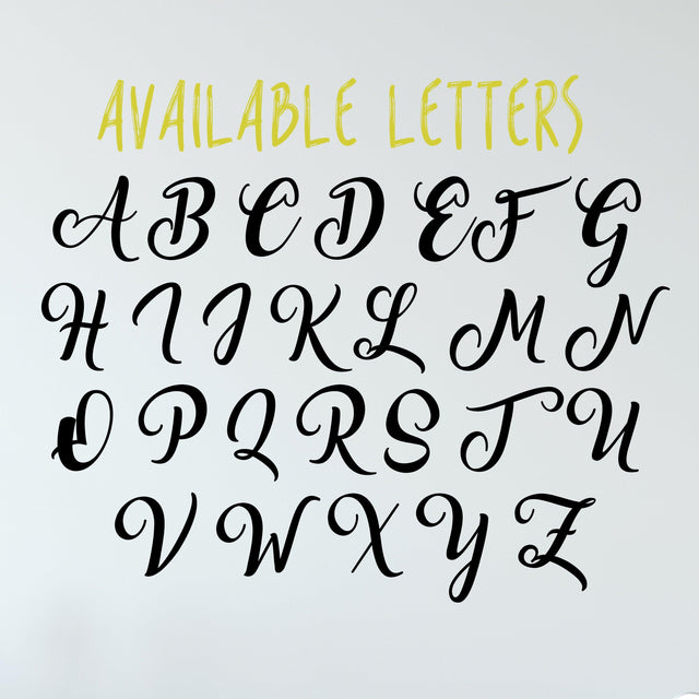 Single Initial Letter Decorative Wood Wall Sign - Quetzal Studio