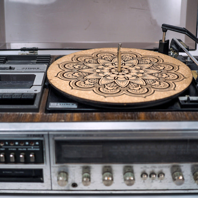 Mandala Turntable Slipmat - Audiophile-Grade Cork | Quetzal Studio - Quetzal Studio