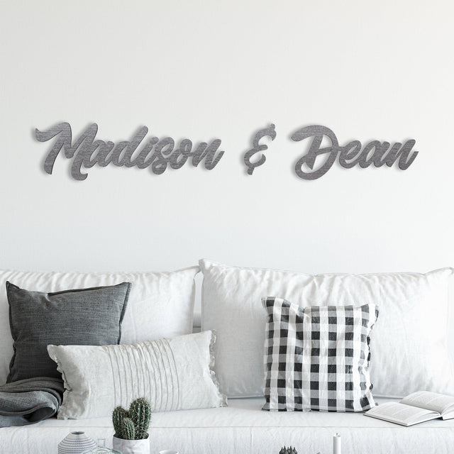 Couples Names Decorative Wood Wall Sign - Quetzal Studio