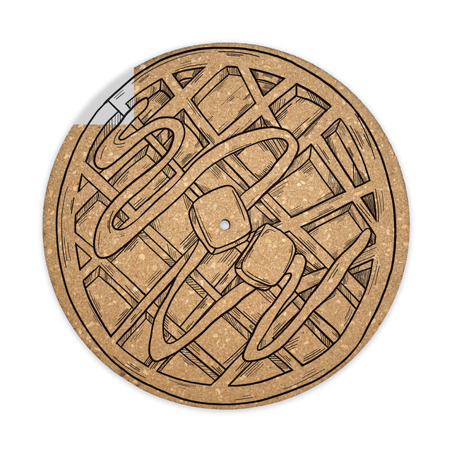 Waffle Cork Turntable Slipmat | Enhanced Static-Repellant Audiophile Vinyl Accessory | Quetzal Studio