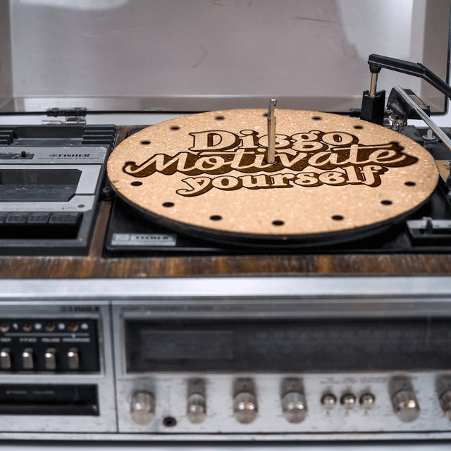 Motivate Cork Turntable Slipmat | Enhanced Static-Repellant Audiophile Vinyl Accessory | Quetzal Studio