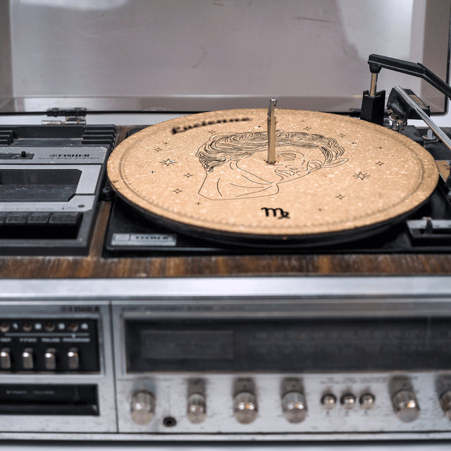 Virgo Cork Turntable Slipmat | Enhanced Static-Repellant Audiophile Vinyl Accessory | Quetzal Studio