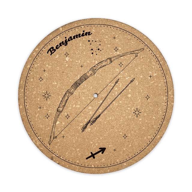 Sagitarius Cork Turntable Slipmat | Enhanced Static-Repellant Audiophile Vinyl Accessory | Quetzal Studio