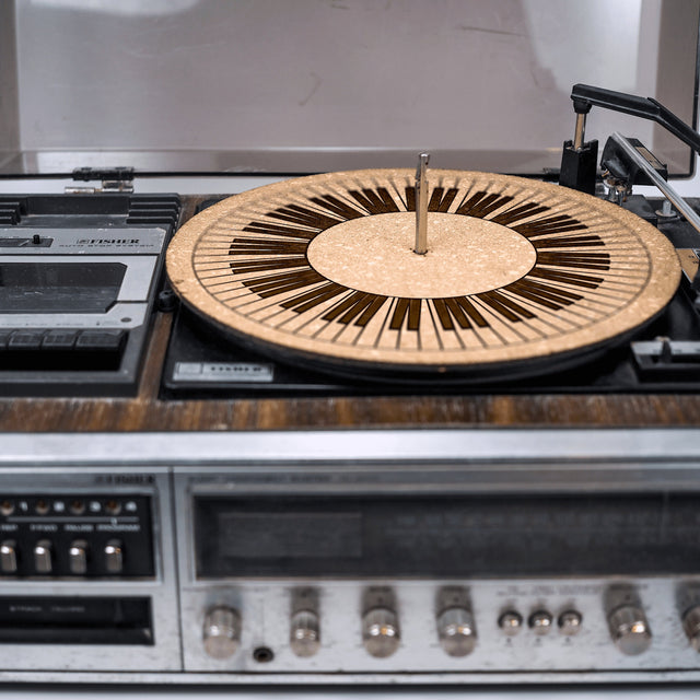 Piano Cork Turntable Slipmat | Enhanced Static-Repellant Audiophile Vinyl Accessory | Quetzal Studio