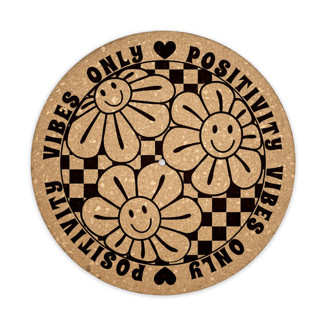 Flower Cork Turntable Slipmat | Enhanced Static-Repellant Audiophile Vinyl Accessory | Quetzal Studio