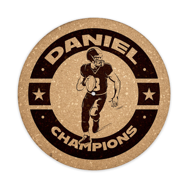 Football Cork Turntable Slipmat | Enhanced Static-Repellant Audiophile Vinyl Accessory | Quetzal Studio