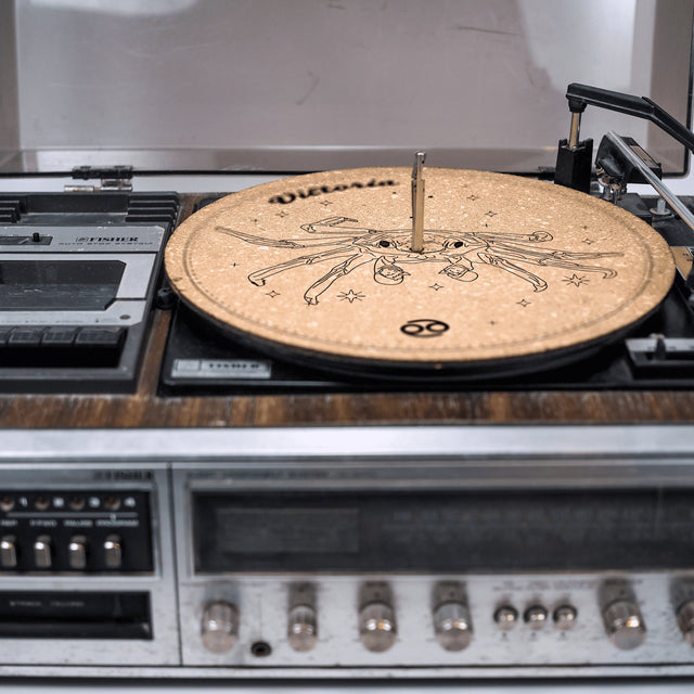 Cancer Cork Turntable Slipmat | Enhanced Static-Repellant Audiophile Vinyl Accessory | Quetzal Studio