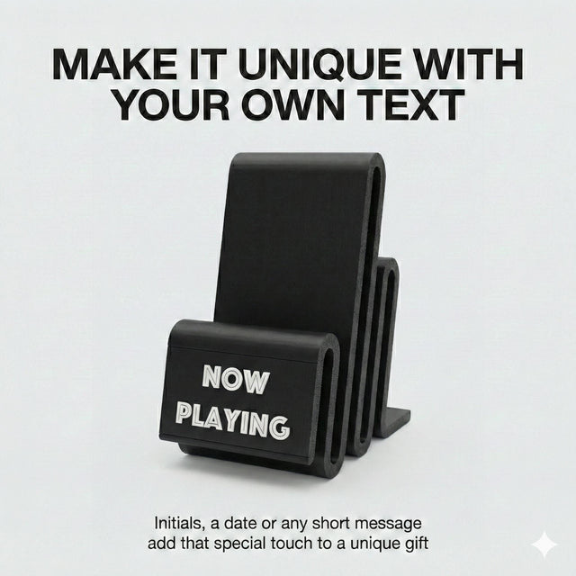 Black Vinyl Record Stand - Minimalist Album Display | Matte Black Holder for Desk