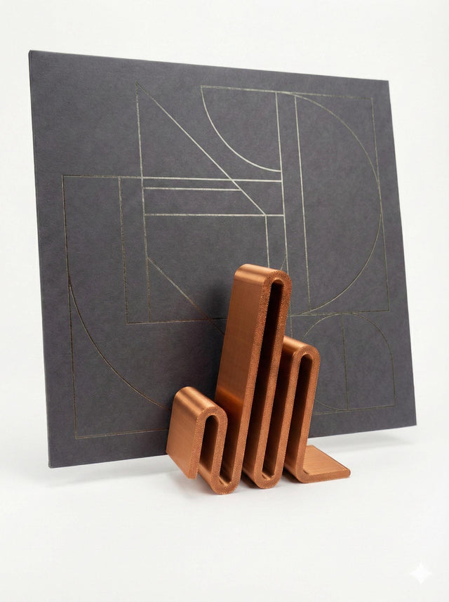 Bronze Vinyl Record Stand | Metallic Silk Bronze Finish | Vintage Album Display | Retro Music Decor