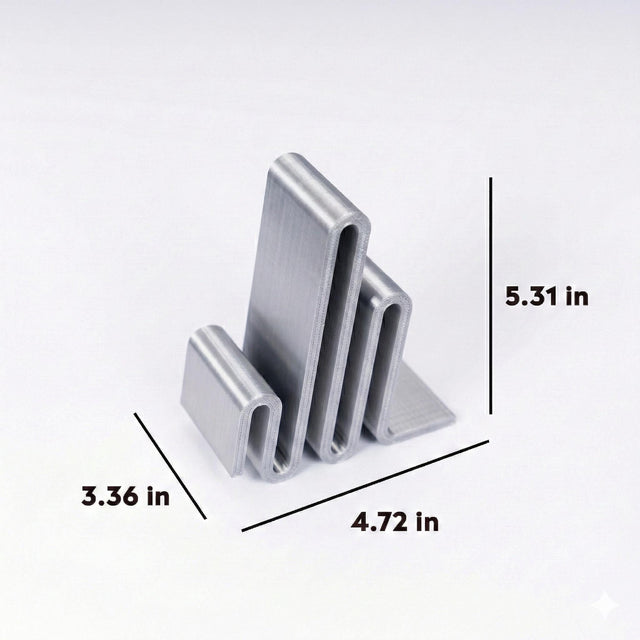 Silver Vinyl Record Stand - Chrome Vinyl Holder & Industrial Album Display