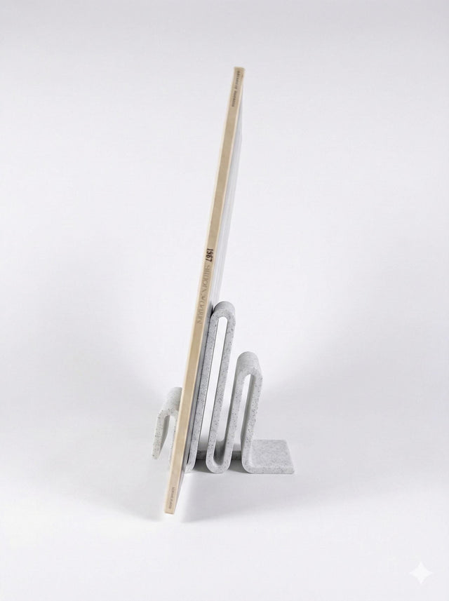 Marble Vinyl Record Stand – Modern 3D Printed Faux Stone Album Display