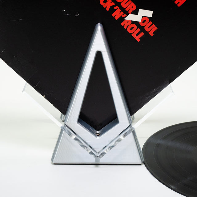 Vinyl Record Storage Display Holder - Silver