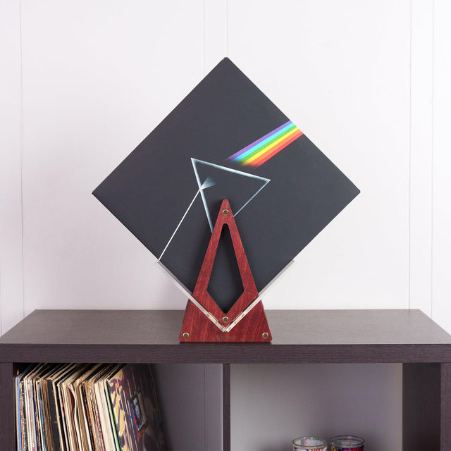 Vinyl Record Desktop Shelf - Mahogany