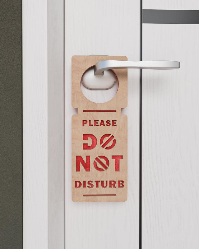 Personalized Wood and Felt Door Hanger - Do Not Disturb | Come In - Quetzal Studio