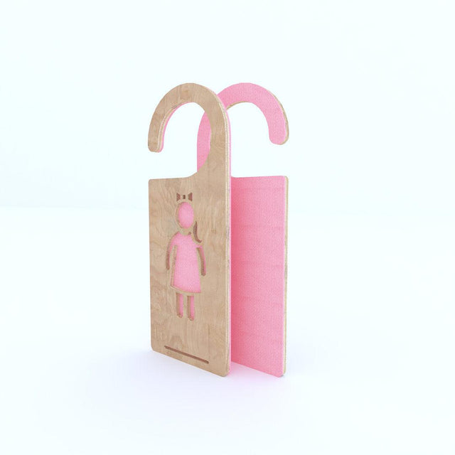 Personalized Wood and Felt Door Hanger - Boy or Girl - Quetzal Studio