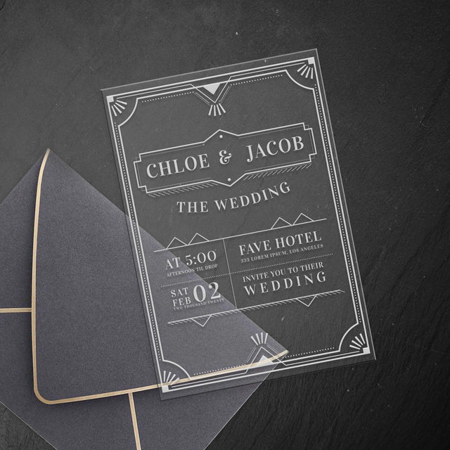 Personalized Acrylic Invitation - Chloe - Quetzal Studio