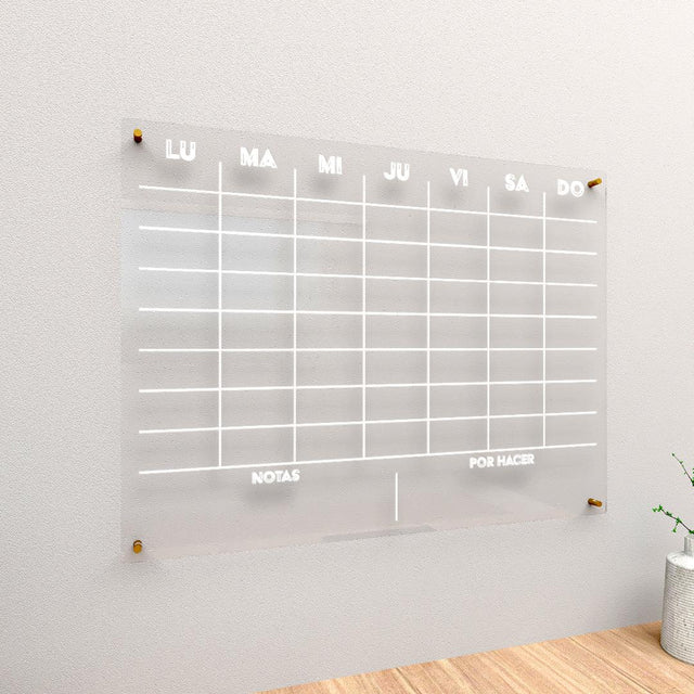 Acrylic Wall Calendar Planner - Weekly - Techno