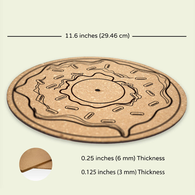 Turntable Slipmat - Donut - Premium Cork Slip Mat