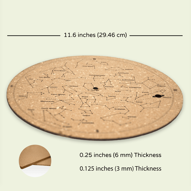 Turntable Slipmat - Constellation - Premium Cork Slip Mat