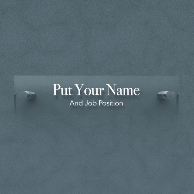 Personalized Acrylic Door Plate - Put Your Name - Engraved Plate For Office or Home