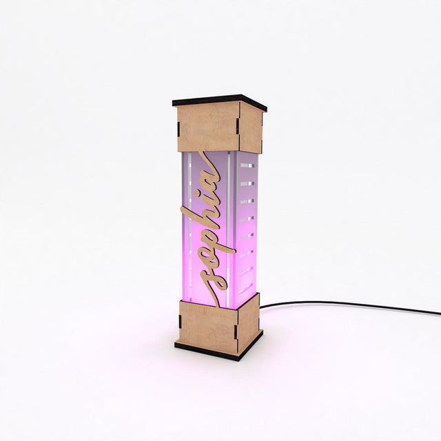 Personalized Name LED Lamp - RGB Night Light - Quetzal Studio