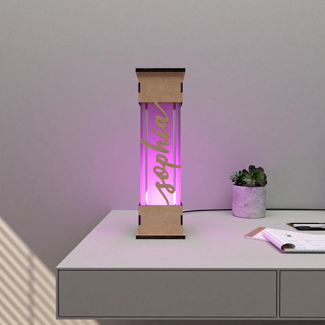 Personalized Name LED Lamp - RGB Night Light - Quetzal Studio