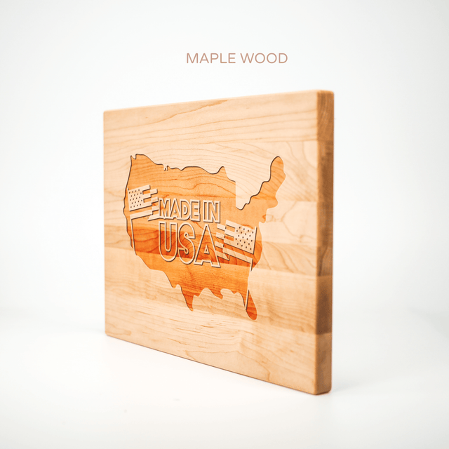 Personalized Cutting Board - Made In USA - Maple, Cherry or Walnut - Quetzal Studio