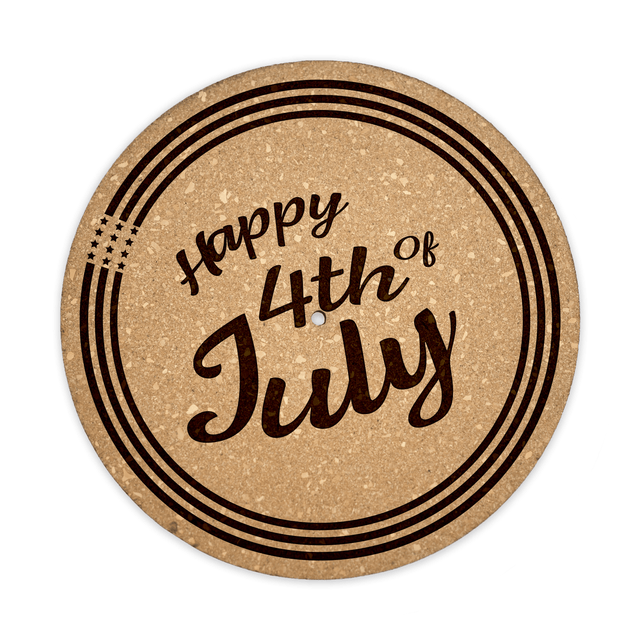 Fourth of July Turntable Slipmat - Audiophile-Grade Cork | Quetzal Studio - Quetzal Studio