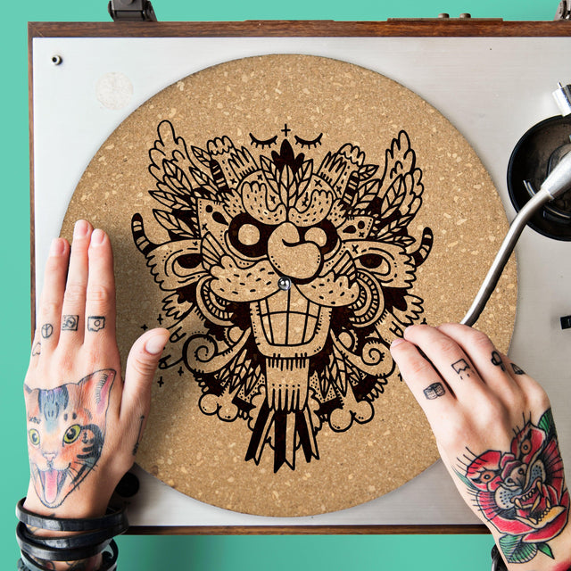 Demon Turntable Slipmat - Audiophile-Grade Cork | Quetzal Studio - Quetzal Studio