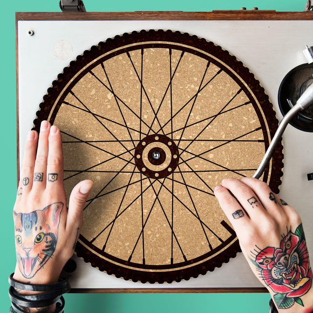 Bicycle Turntable Slipmat - Audiophile-Grade Cork | Quetzal Studio - Quetzal Studio