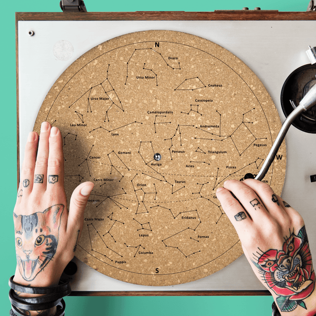 Constellations Turntable Slipmat - Audiophile-Grade Cork | Quetzal Studio - Quetzal Studio