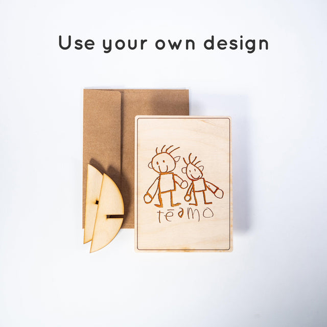 Wood Greeting Card - Design Your Own - Quetzal Studio