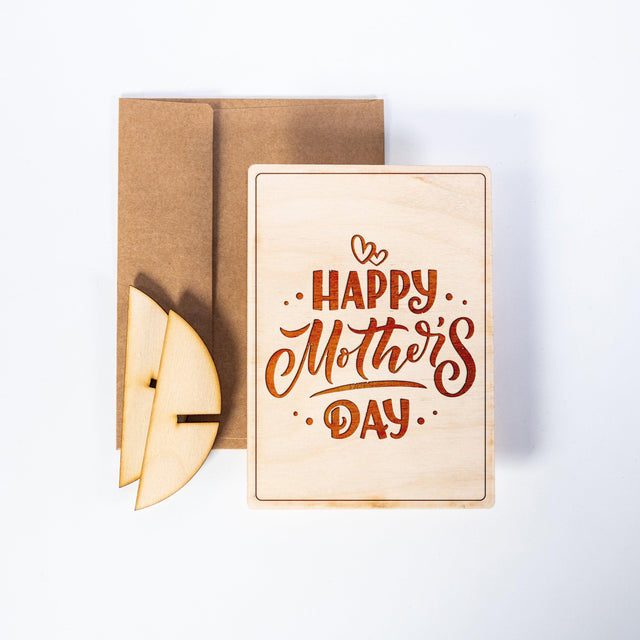 Wood Greeting Card - Happy Mother's Day - Quetzal Studio