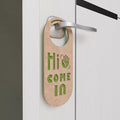 Personalized Wood and Felt Door Hanger - Do Not Disturb | Come In - Quetzal Studio