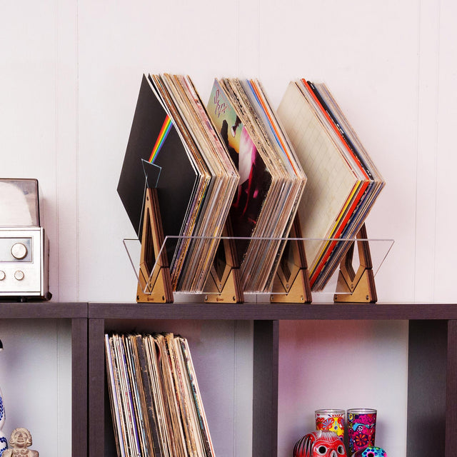 Vinyl Record Collection Display - Natural - Quetzal Studio