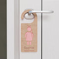 Personalized Wood and Felt Door Hanger - Boy or Girl - Quetzal Studio