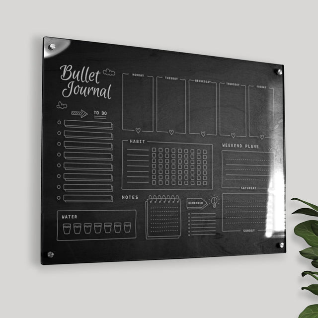 Acrylic Wall Calendar Planner - Task Journal - Drawings - Quetzal Studio