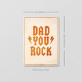 Wood Greeting Card - Dad You Rock - Quetzal Studio