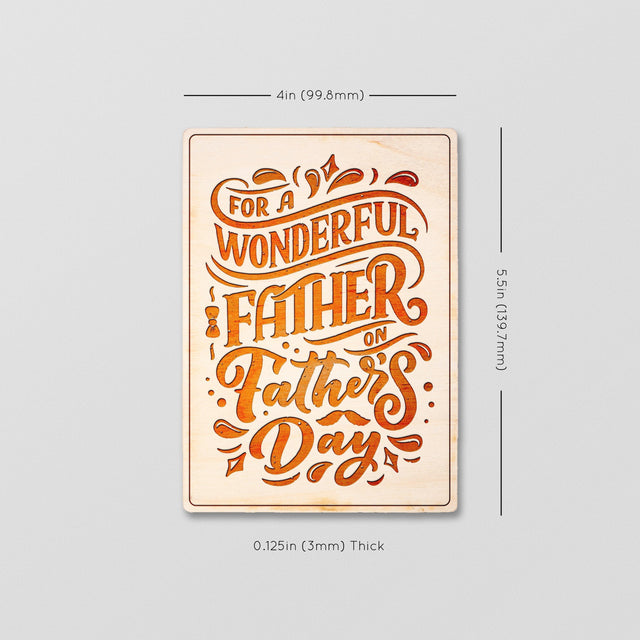 Premium Wooden Card - Wonderful Father