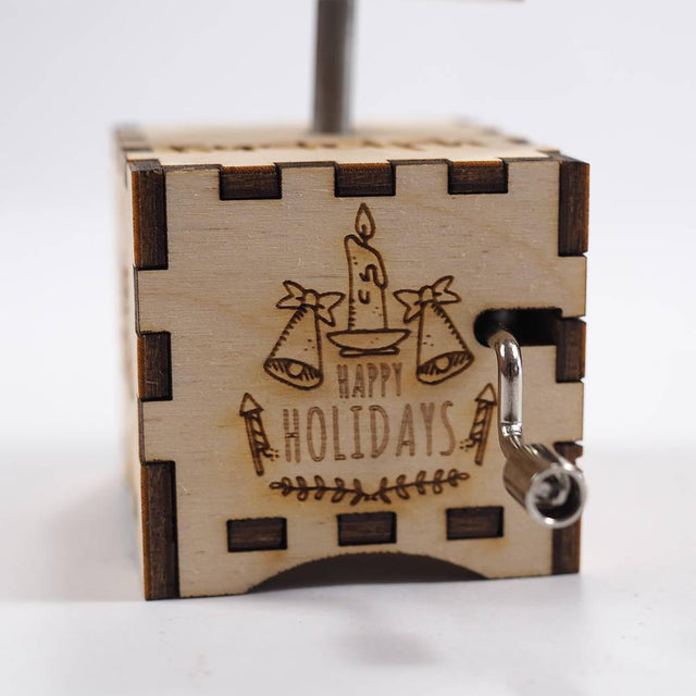 Rudolph Wooden Music Box | Christmas | Personalizable | Handmade in Texas | Quetzal Studio - Quetzal Studio