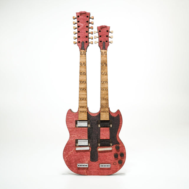 Double Neck Mini Guitar and Amplifier - Personalized Electronic Mp3 Music Box.
