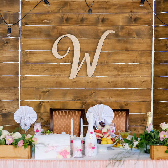 Single Initial Letter Wood Wall Sign